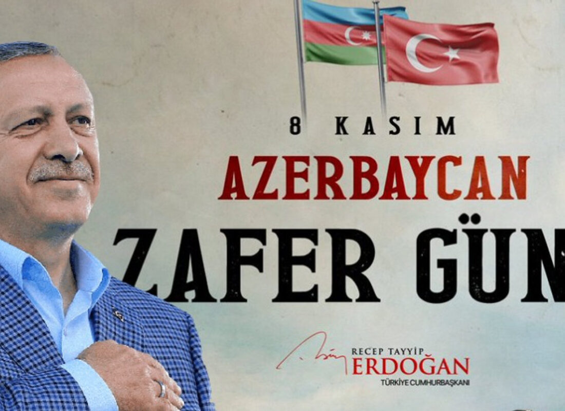 Cumhurbaşkanı Erdoğan, Azerbaycan’ın 8 Kasım Zafer Günü’nü kutladı