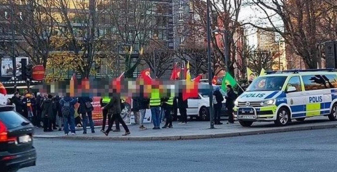 İsveç’te PKK yandaşlarından izinsiz gösteri