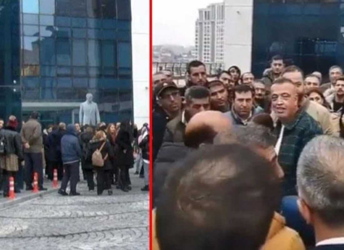 CHP’li Ataşehir Belediyesi’nde maaşlarını alamayan işçilerden protesto