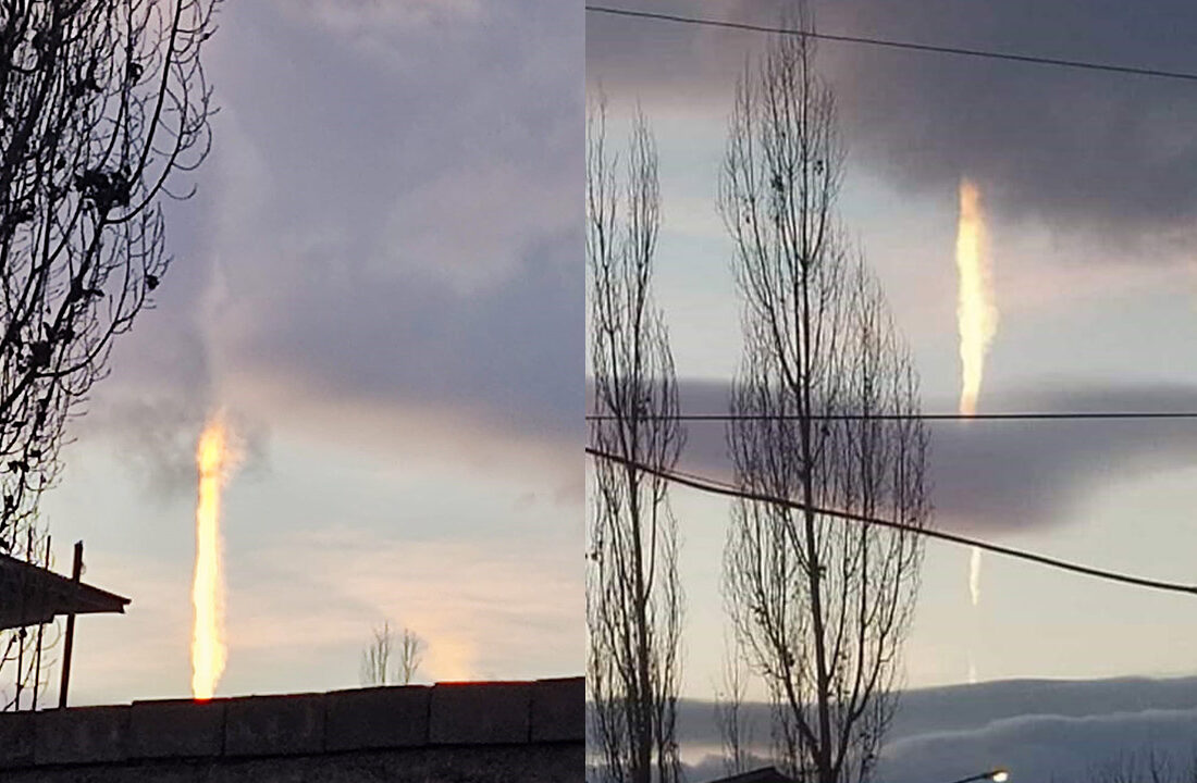 Bulutların arasından gökyüzünde süzüldü