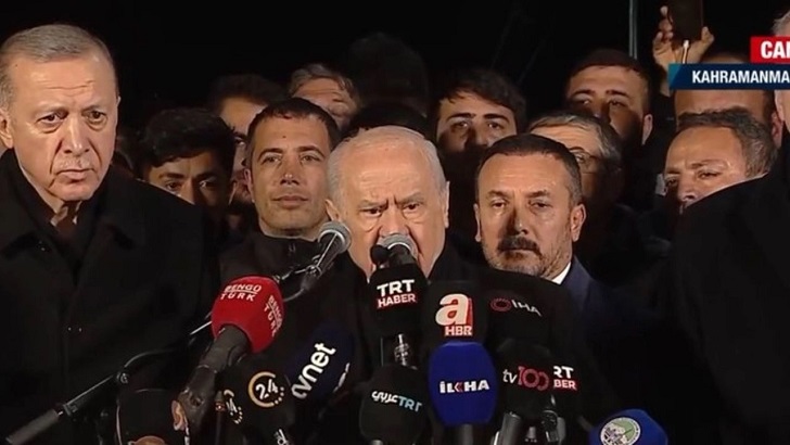 MHP lideri Bahçeli’den deprem bölgesinde açıklama: Bu felaketi aşacağız