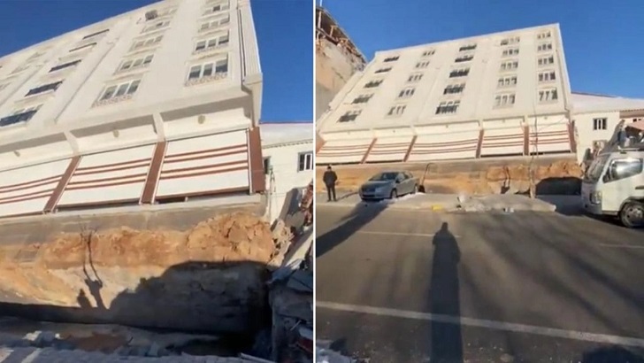 Deprem bölgesinde şaşırtan görüntü! Camları dahi kırılmadı