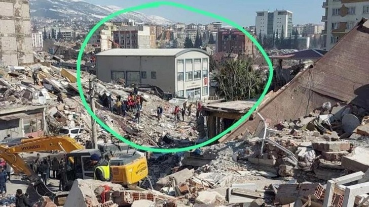 Deprem çevredeki tüm binaları yıktı, İnşaat Mühendisleri Odası’na ait bina dimdik ayakta kaldı