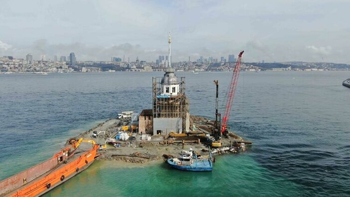 Kız Kulesi’nin son hali! Kubbe ortaya çıktı