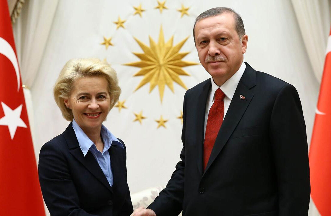 Cumhurbaşkanı Erdoğan AB Komisyonu Başkanı Leyen ile görüştü