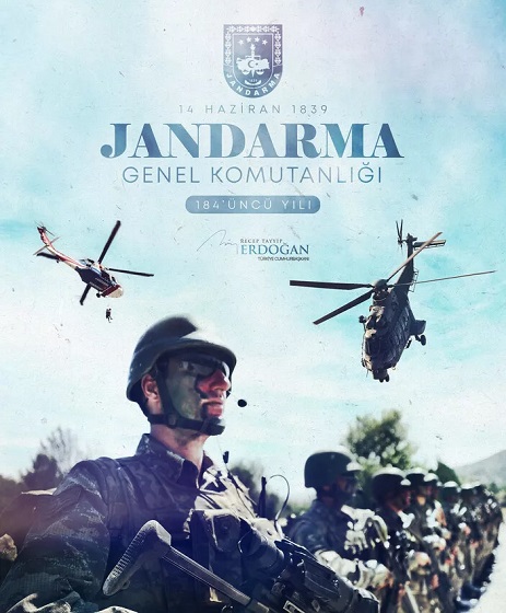 Cumhurbaşkanı Erdoğan’dan Jandarma Teşkilatının 184’üncü yıl dönümü paylaşımı