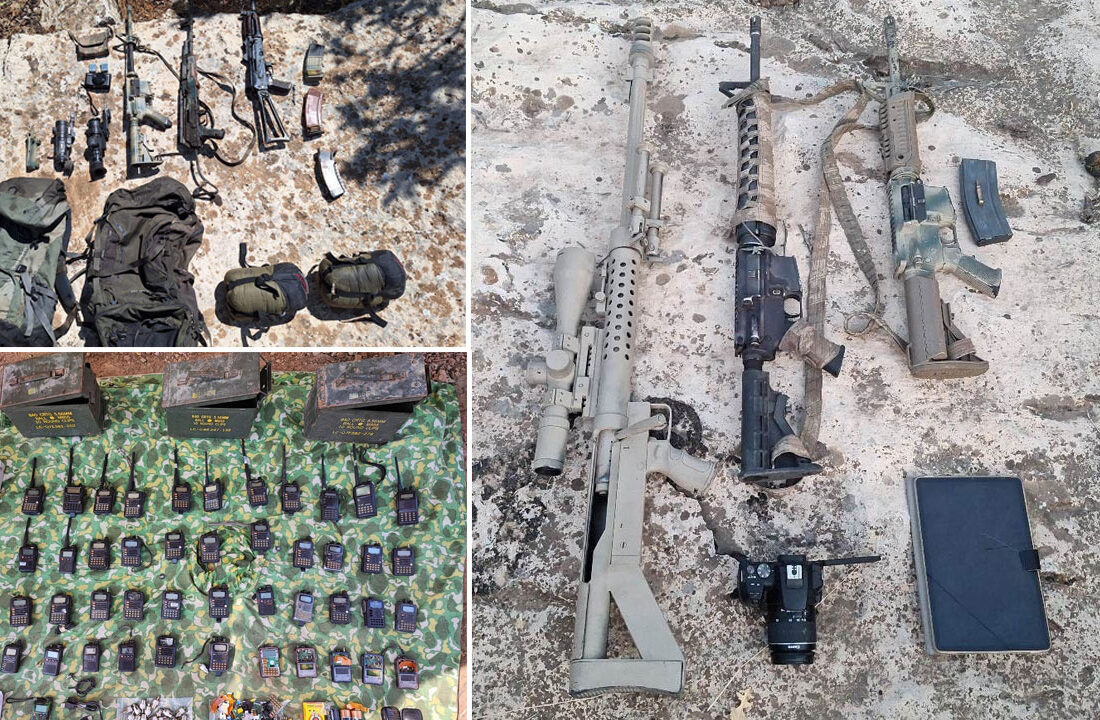 Irak’ın kuzeyinde PKK’ya ait çok sayıda silah ve mühimmat ele geçirildi