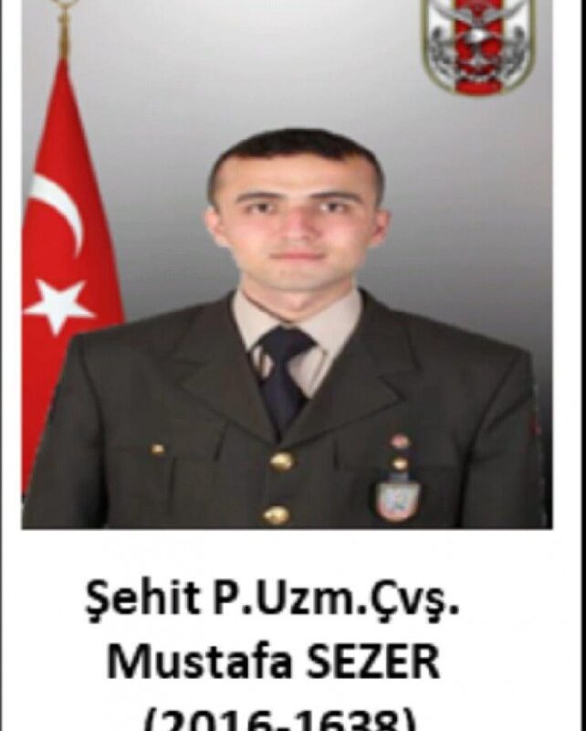 Uzman çavuş Mustafa Sezer, Pençe-Kilit bölgesinde şehit oldu
