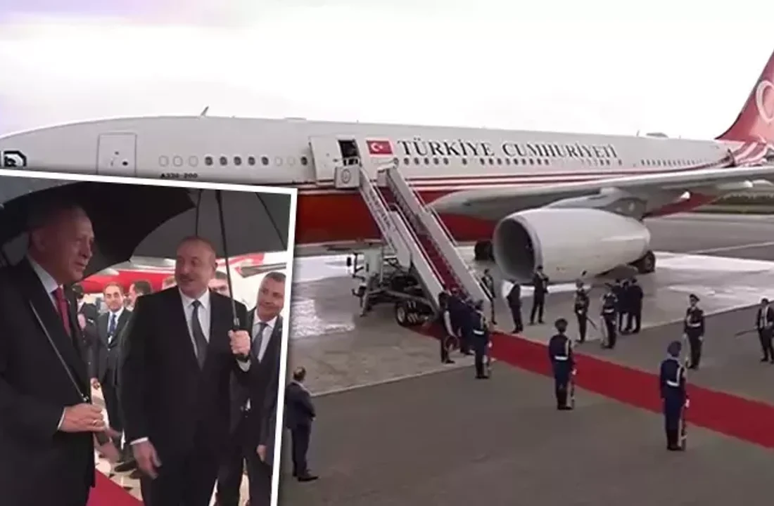 Cumhurbaşkanı Erdoğan Nahçıvan’da: İlham Aliyev havaalanında karşıladı