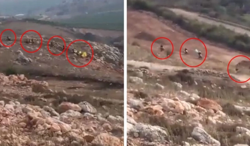 Lübnan-İsrail sınırında hareketlilik: Hizbullah bayrağı taşıyan çok sayıda motosikletli ilerleyişe başladı