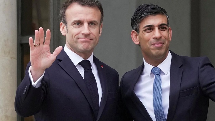 Fransa Cumhurbaşkanı Macron ve İngiltere Başbakanı Sunak Gazze’yi görüştü