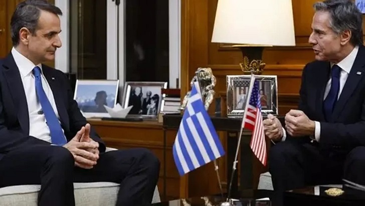 Blinken, Yunan Başbakan Miçotakis ile Girit’te görüştü