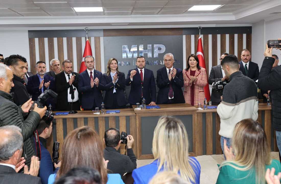 Cumhur İttifakı Adana Büyükşehir Belediye Başkan Adayı Fatih Mehmet Kocaispir’den MHP’ye ziyaret