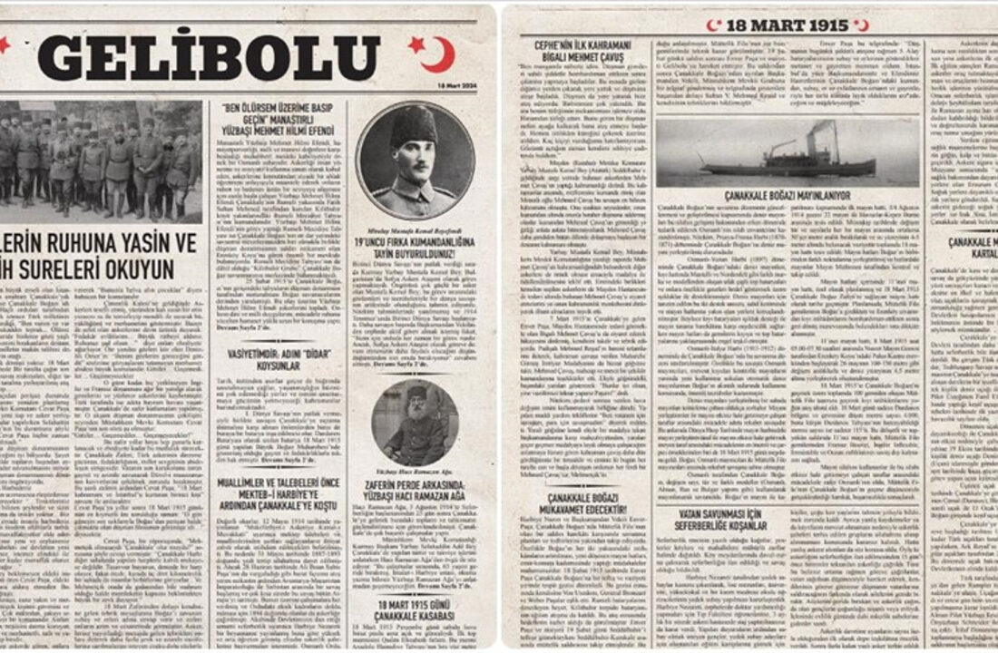Çanakkale Savaşları’nın 109. yıl dönümüne özel ‘Gelibolu Gazetesi’ yayımlandı
