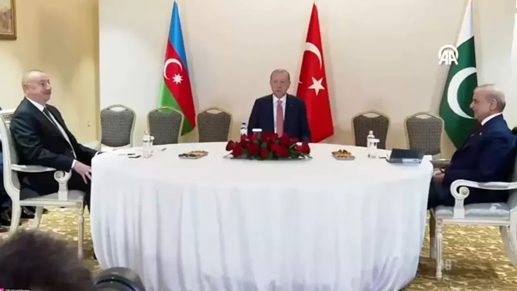 Astana’da devlet başkanları zirvesi! Cumhurbaşkanı Erdoğan Aliyev ve Şahbaz Şerif bir arada!