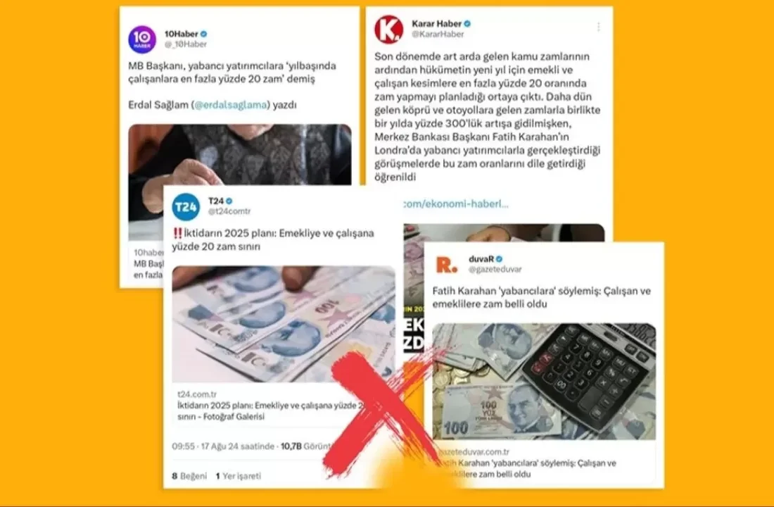 Manipülasyona geçit yok! ”Çalışan ve emeklilere en fazla yüzde 20 zam” iddiasına yalanlama