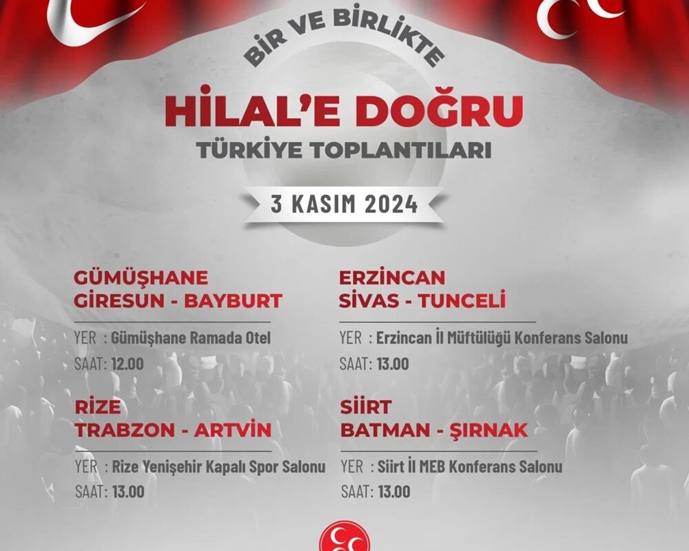 MHP’nin “Bir ve Birlikte Hilal’e Doğru Türkiye” toplantıları başlıyor