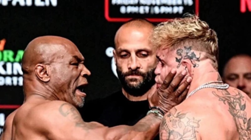 Milyonların beklediği maç öncesi olay! Mike Tyson rakibi Jake Paul’u tokatladı