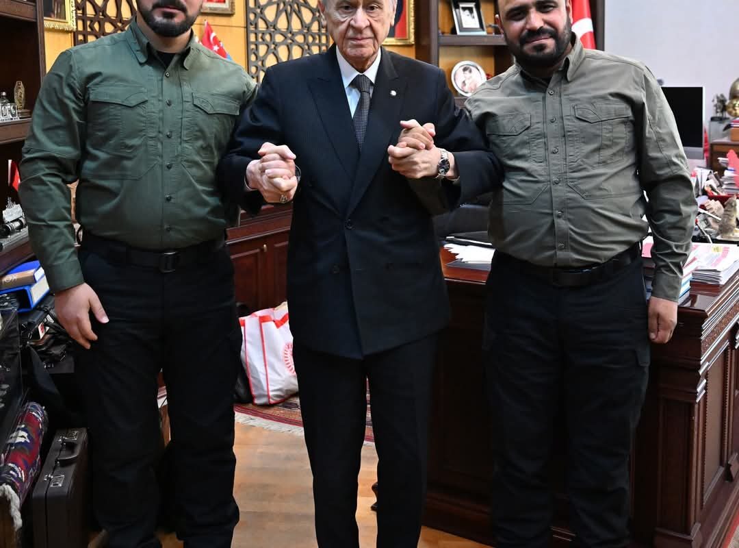 Suriye Milli Ordusu Türkmen komutanlarından MHP Lideri Devlet Bahçeli’ye ziyaret