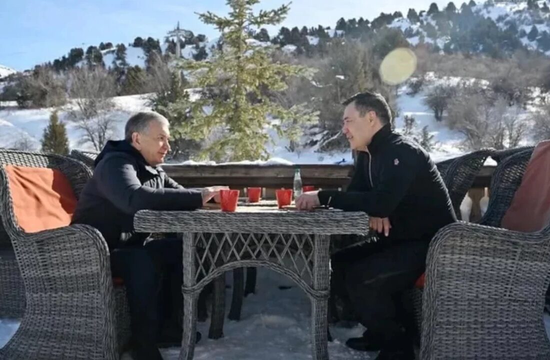 Mirziyoyev ve Caparov Amirsoy’da bir araya geldi