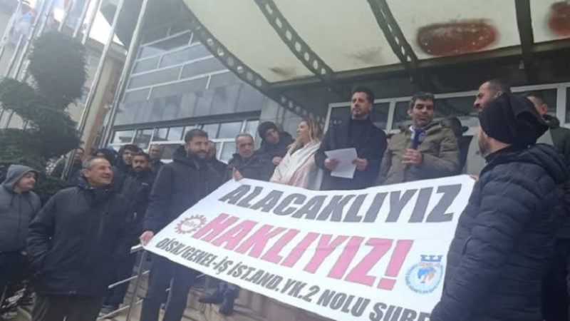 Maltepe Belediyesi işçilerinden maaş protestosu