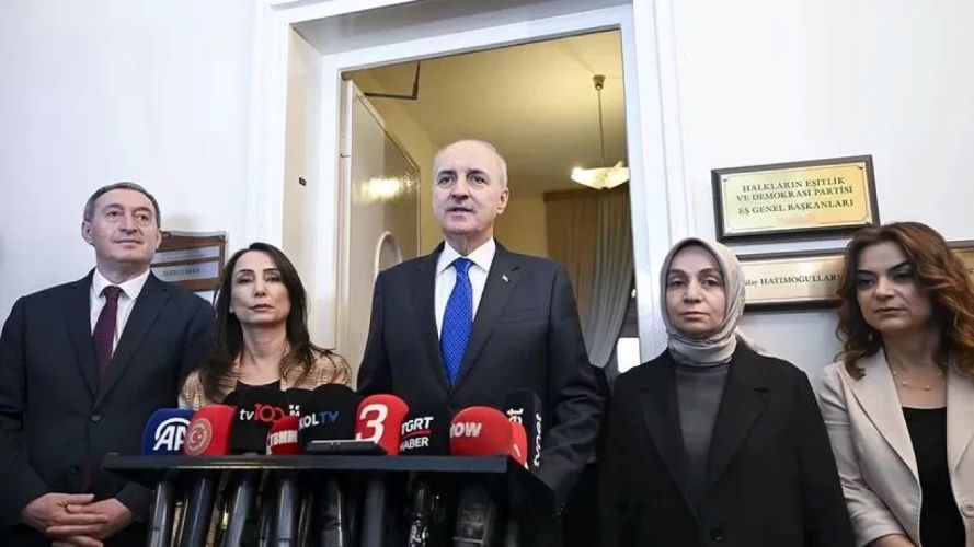 TBMM Başkanı Kurtulmuş, DEM Parti TBMM Grubu’nu ziyaret etti