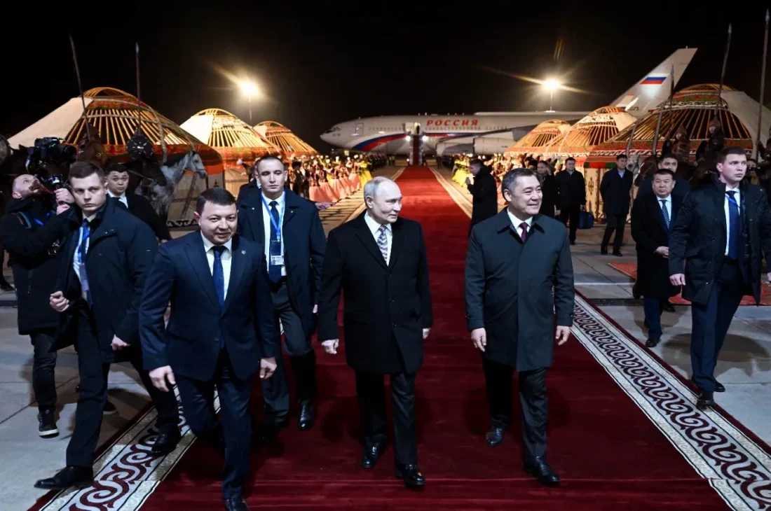 Putin’e Bişkek’te göçebe kültürlü karşılama