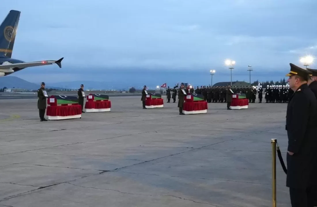 Ankara’daki uçak faciasında hayatını kaybeden Libyalı askerlere son görev