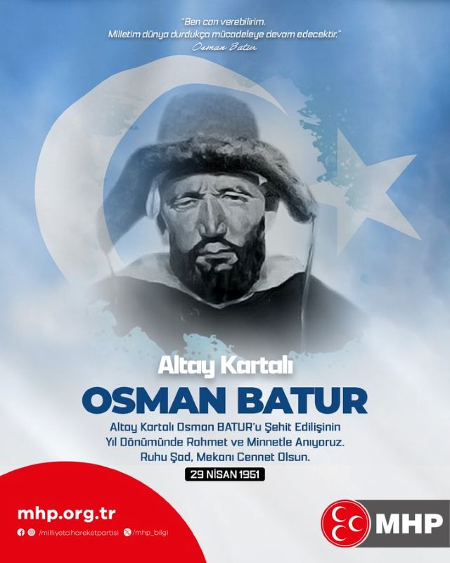 MHP’den Anlamlı Mesaj: Altay Kartalı Osman Batur’u Anma