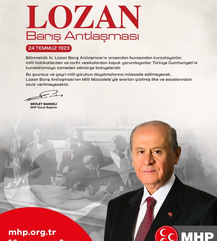 MHP Lideri Devlet Bahçeli’den Lozan Mesajı: “Taviz Verilmeyecek”