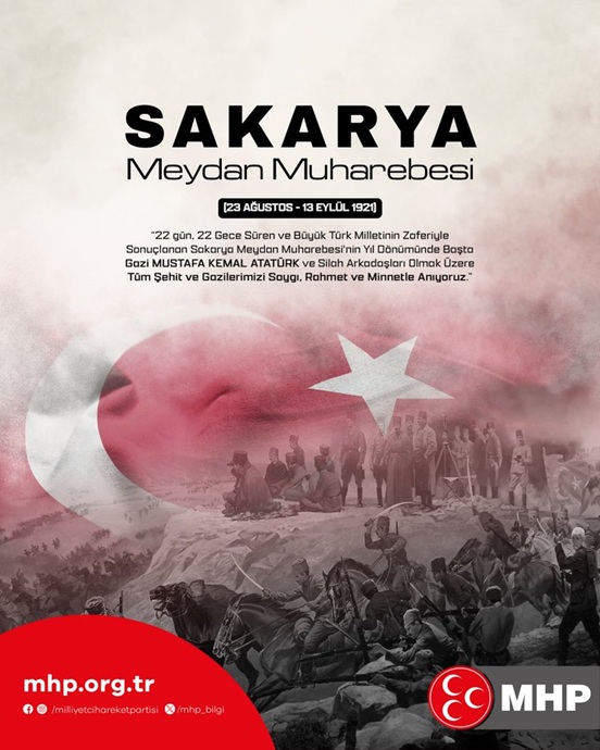 MHP’den Sakarya Meydan Muharebesi Mesajı