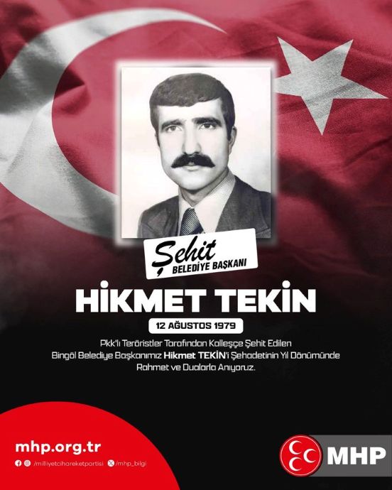 MHP’den Şehit Hikmet Tekin İçin Anma Mesajı
